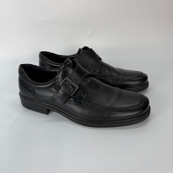 Men\'s Ecco Black Leather Dress Shoes Size 47 main image 7